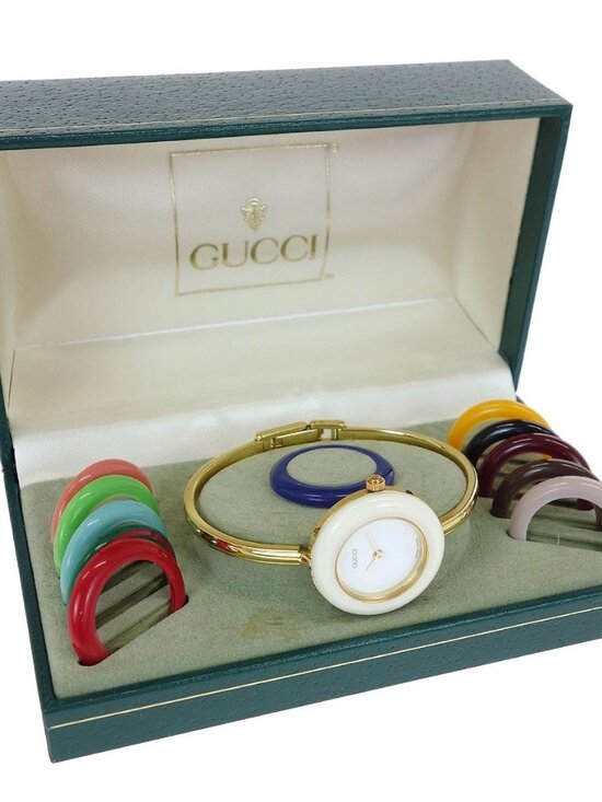 Gucci 1100-L Change Bezel Chameleon Quartz Watch SS 126660 main image 10